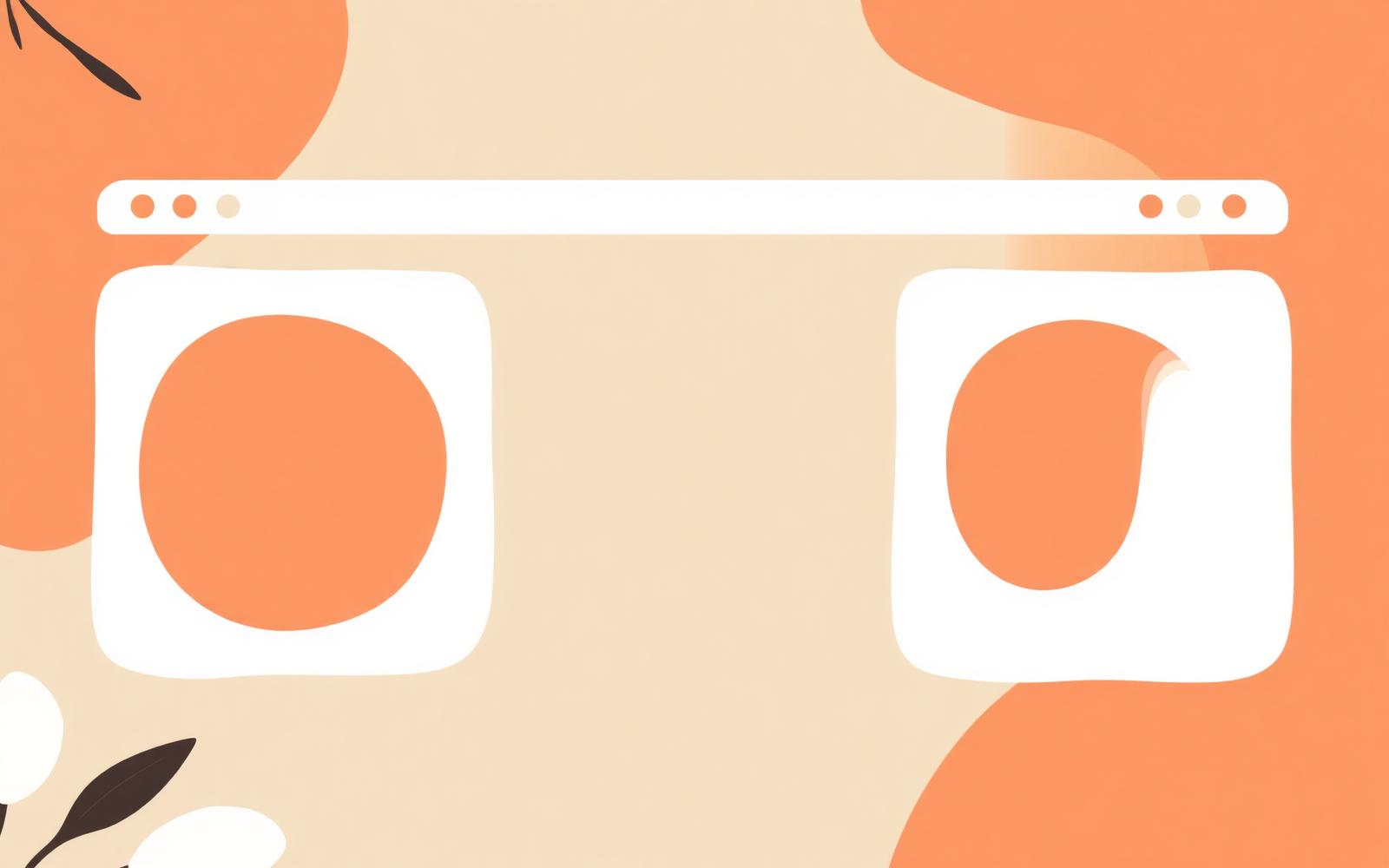 Warm, friendly abstract representation of a modern website